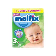 MOLFIX BABY DIAPER 3 SIZE 60 PIECE INSIDE A PACK