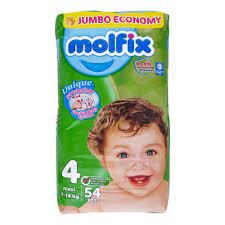 MOLFIX BABY DIAPER 4SIZE 54PIECE IN PACK