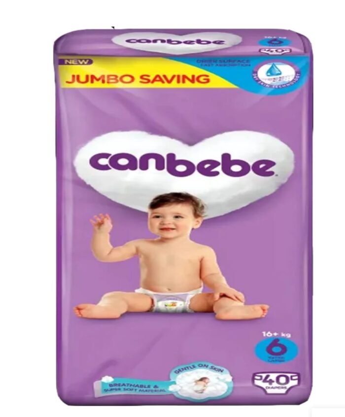 CANBEBE BABY DIAPER 6 SIZE 40 PIECE INSIDE A PACK