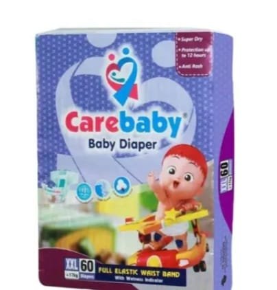 CAREBABY BABY DIAPER XXL SIZE 60 OIECE IN PACK