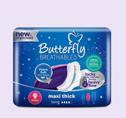 BUTTERFLY MAXI THICK LONG 9 PADS IN PACK