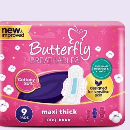 BUTTERFLY COTTONY SOFT MAXI THICK 9PADS IN PACK