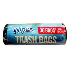 WIPES TRASH BAG 30 BAG MINI SIZE 18X20 30 LITRE