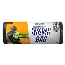 WIPES TRASH BAG 30 BAG IN PACK MEDIUM SIZE 20X30 45 LITRE