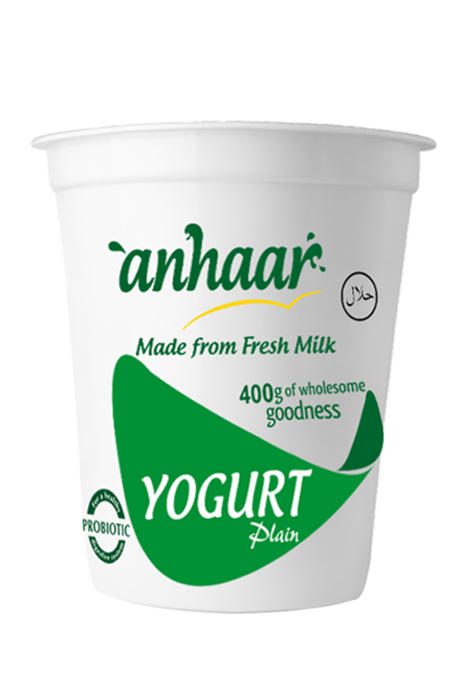 ANHAAR PLAIN YOGURT 400GRAM BOX