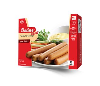 K&NS FRANKFURTER SAUSAGES 16 PIECE BOX