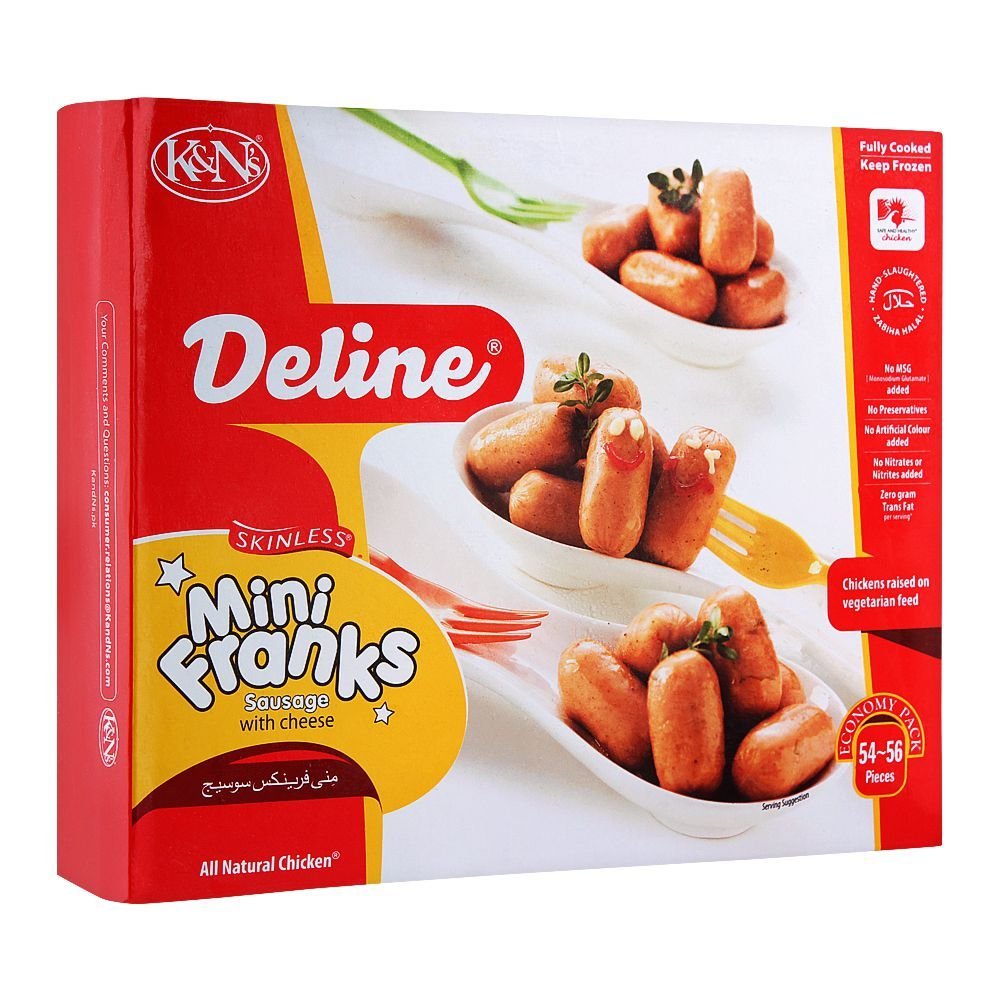 K&NS MINI FRANK SAUSAGES WITH CHEESE 700GRAM