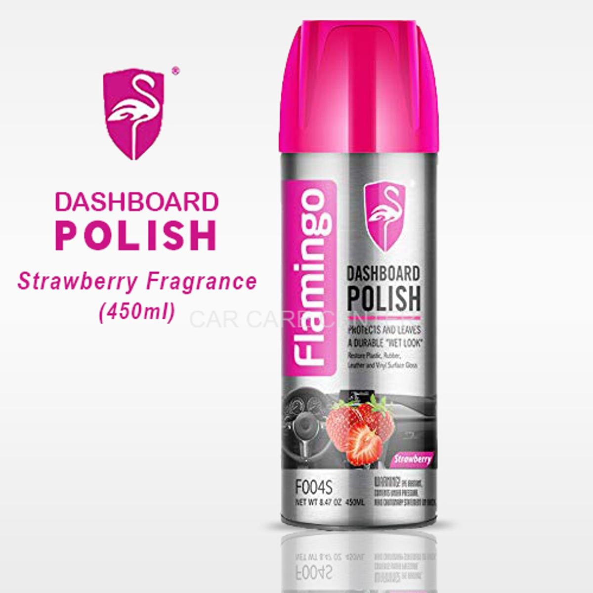 Car Dashboard/ Door cleaner-shiner, Flamingo Dashboard Polish (Peach FLavour) (450ml)