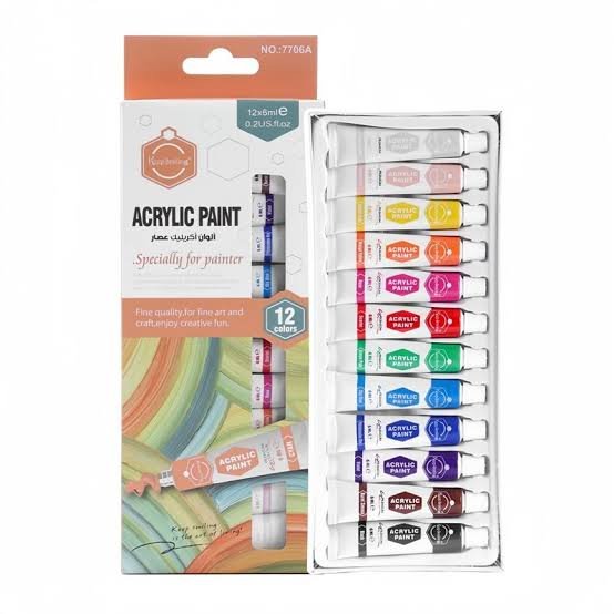 KEEP ACRYLIC PAINT TUBE 12X6ML SET