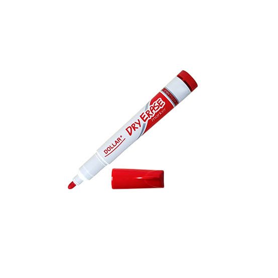 DOLLAR DRY ERASE RED MARKER 1PCS PACK