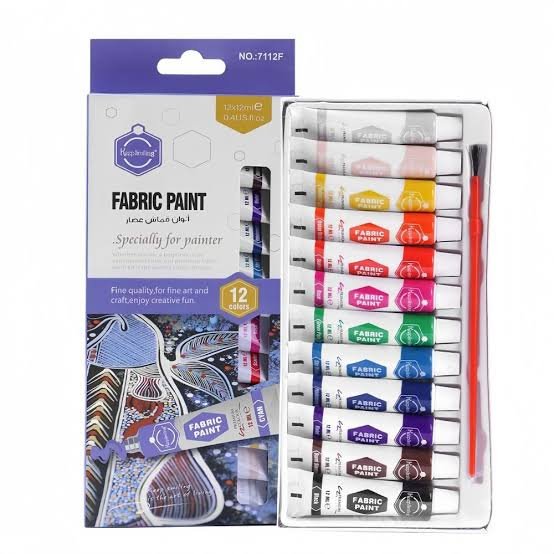KEEP FABRIC PAINT COLOR TUBE 12X6ML SET