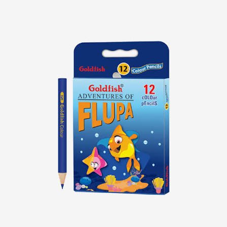 GOLDFISH COLOUR PENCIL MEDIUM SIZE 12PCS PACK